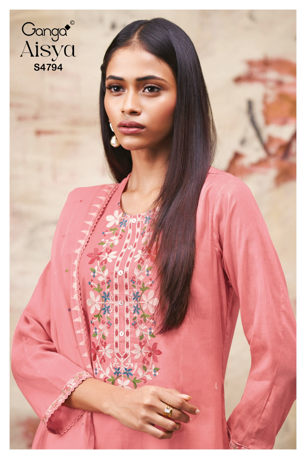 Aisya S4794 Ganga Bemberg Plazzo Style Suits Exporter Gujarat