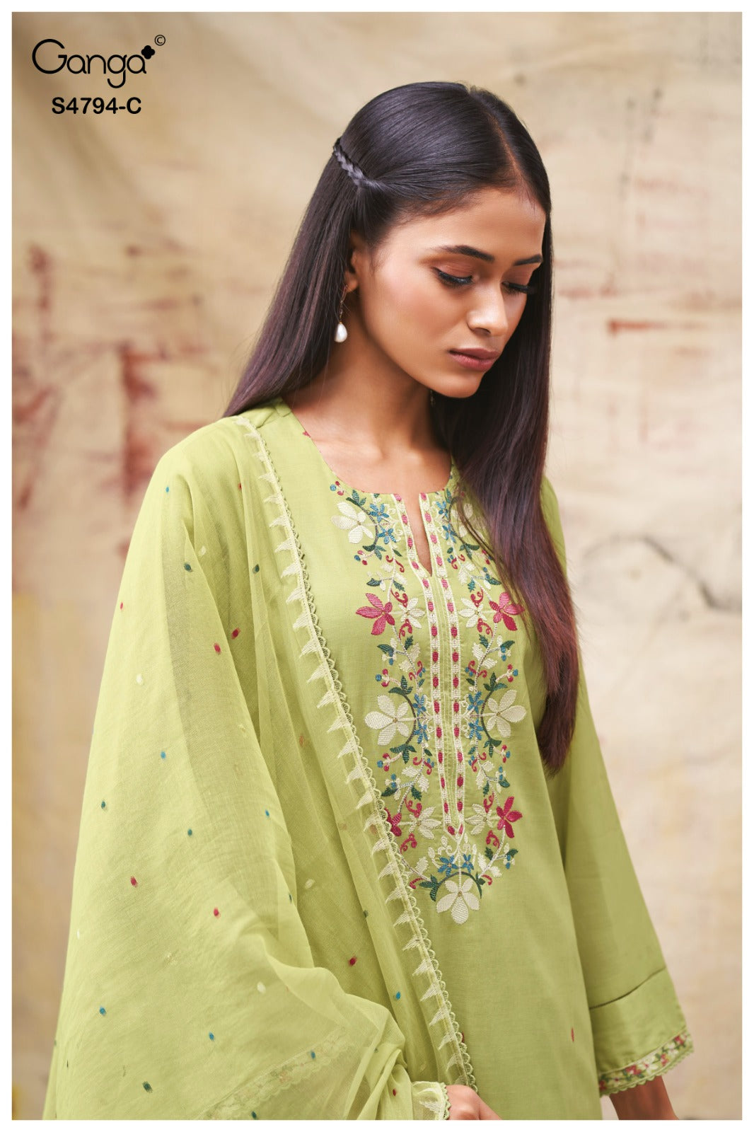 Aisya S4794 Ganga Bemberg Plazzo Style Suits Exporter Gujarat