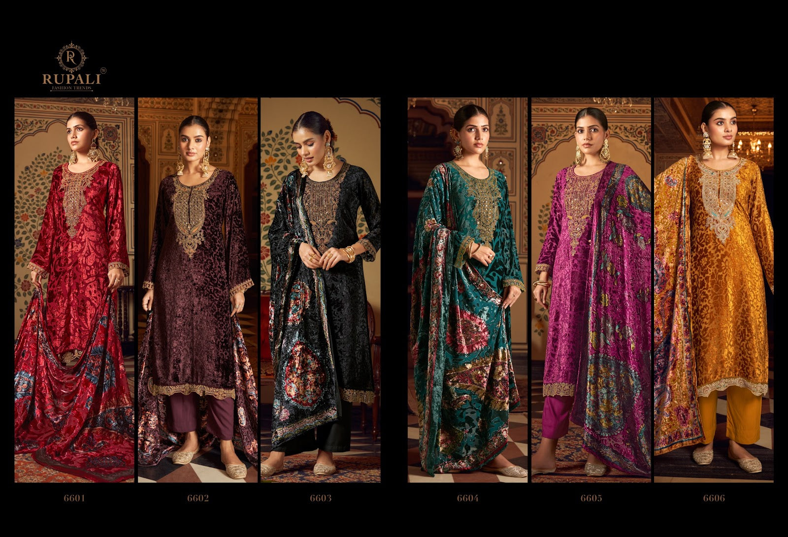 Aitbar Rupali Viscose Velvet Suits Exporter