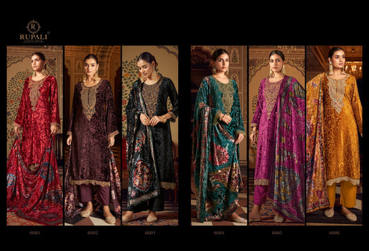 Aitbar Rupali Viscose Velvet Suits Exporter