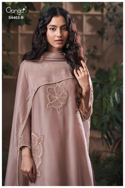 Aivoria S4463 Ganga Bemberg Silk Plazzo Style Suits Supplier