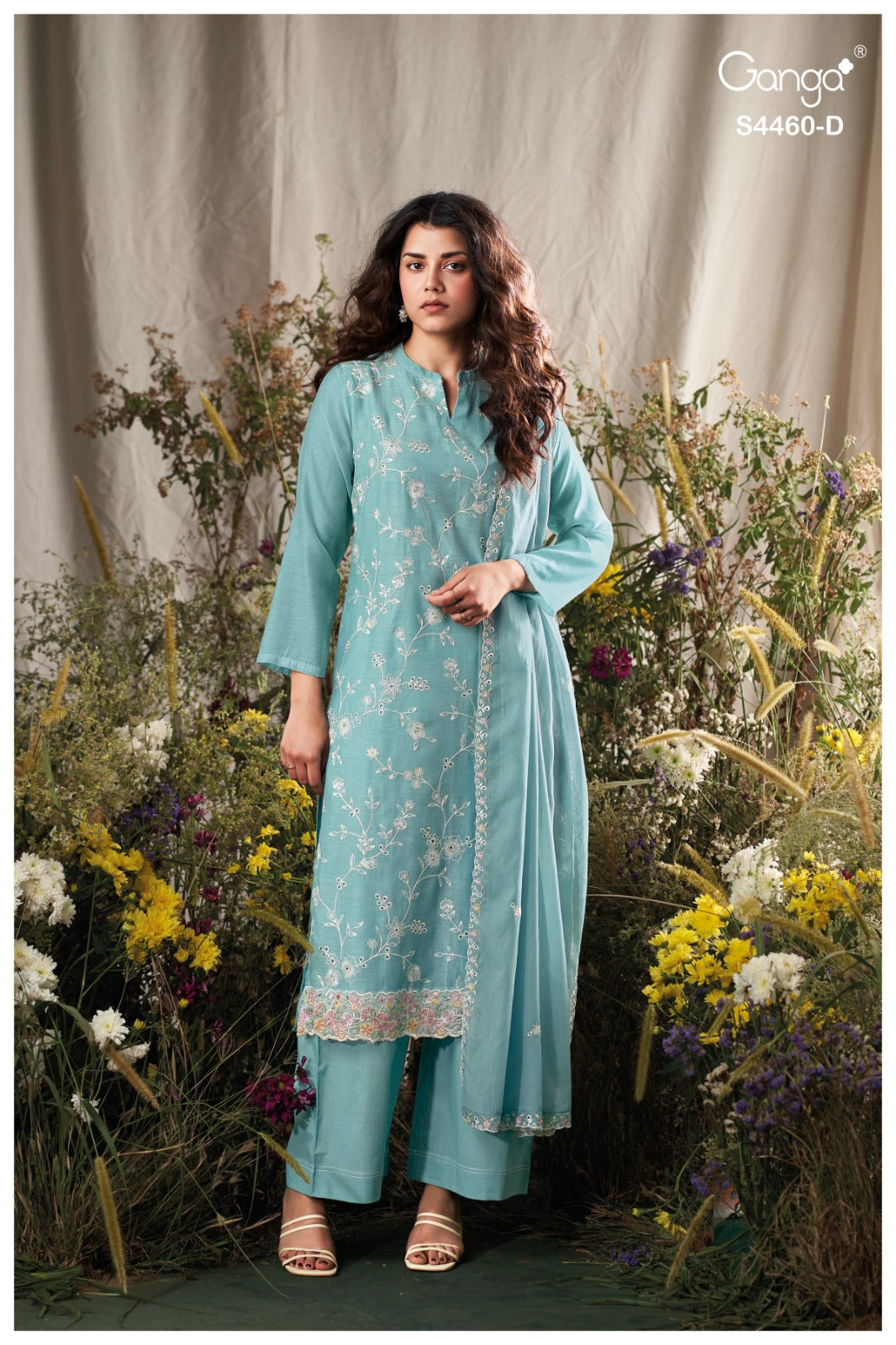 Aivy 4460 Ganga Banarasi Plazzo Style Suits Wholesaler