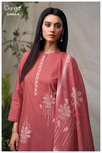 Aiyanae S4694 Ganga Cotton Pant Style Suits Wholesaler Gujarat