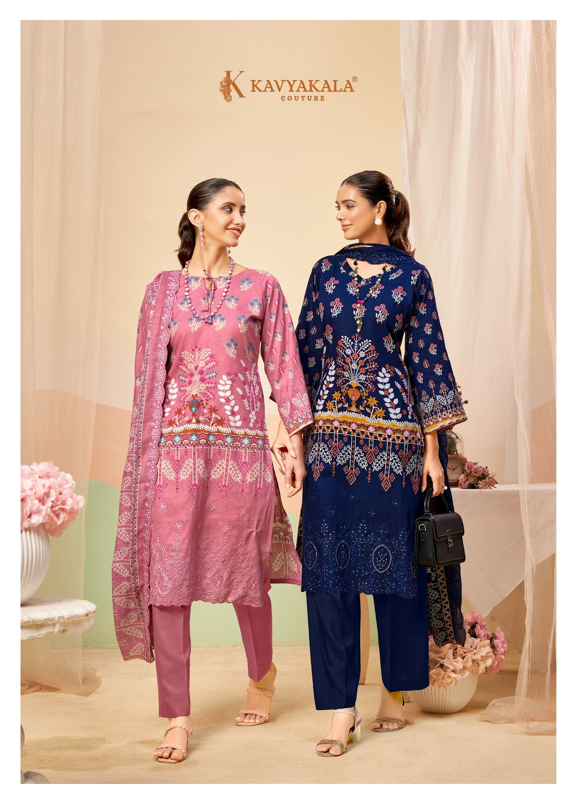 Aiza Vol 1 Kavyakala Lawn Cotton Karachi Salwar Suits Manufacturer