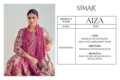 Aiza Simar Premium Cotton Pant Style Suits Exporter India