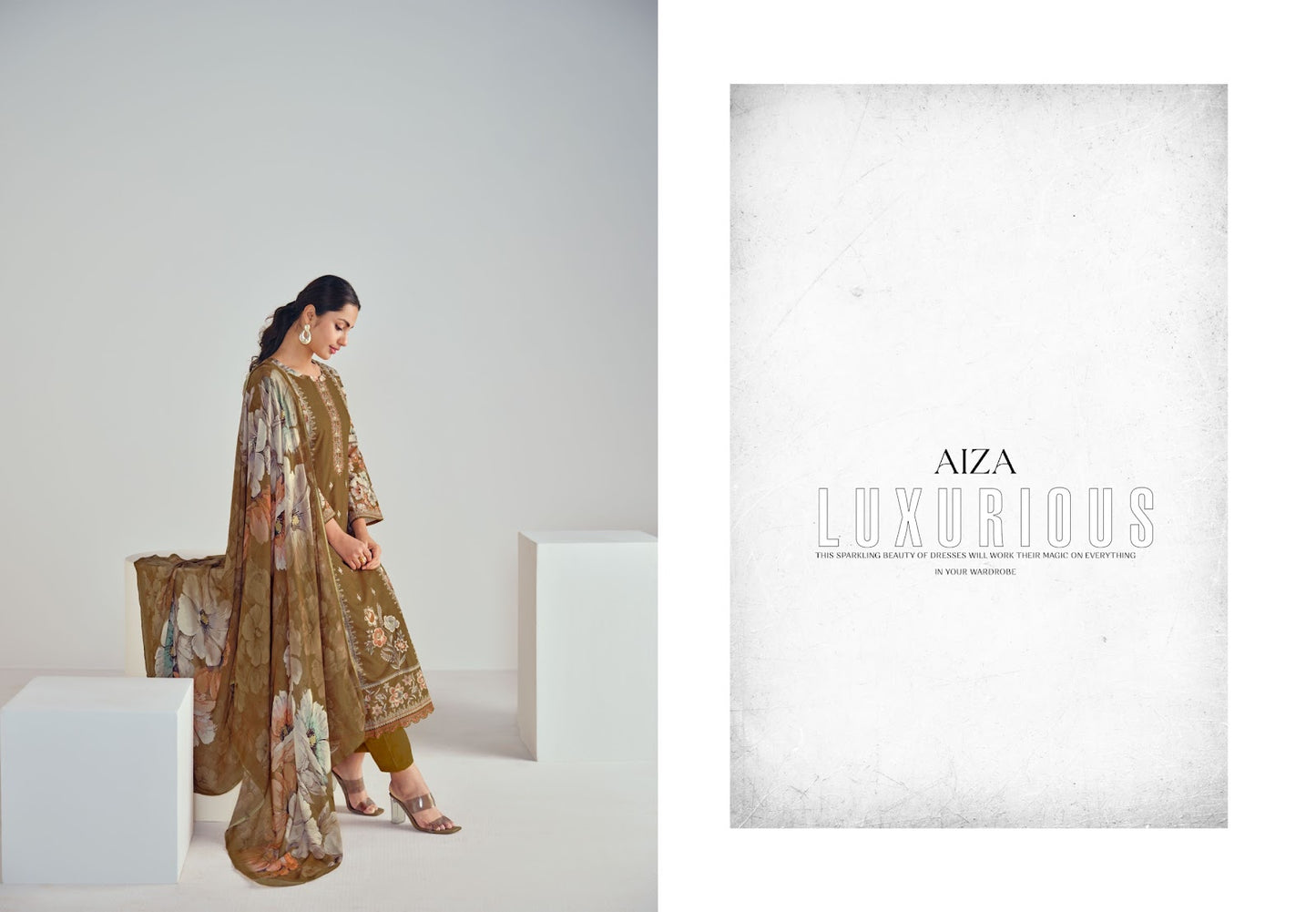 Aiza Simar Premium Cotton Pant Style Suits Exporter India