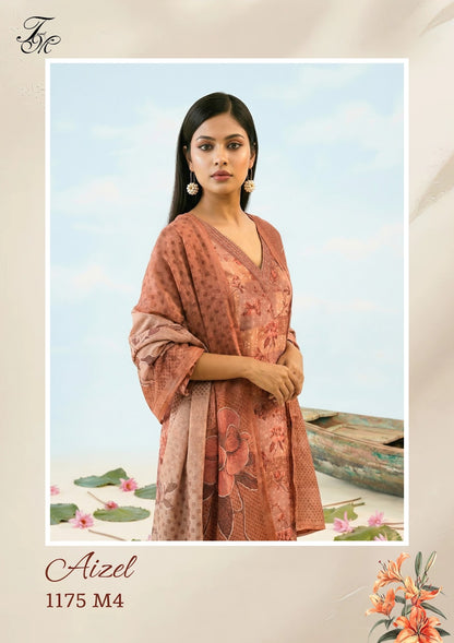 Aizel Tm Bemberg Muslin Pant Style Suits Supplier India