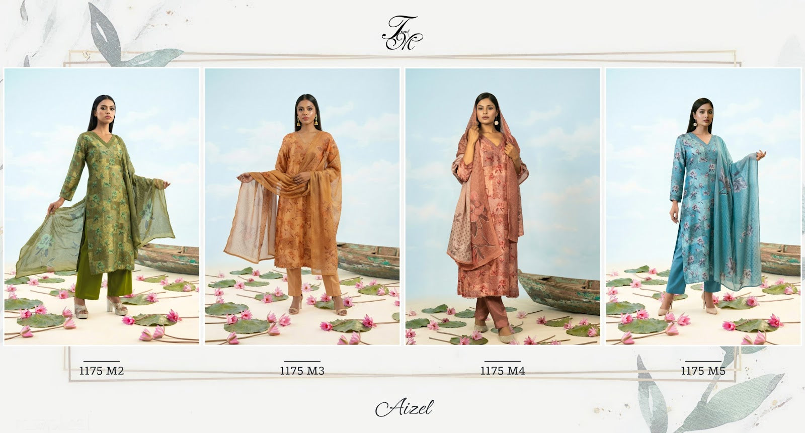 Aizel Tm Bemberg Muslin Pant Style Suits Supplier India