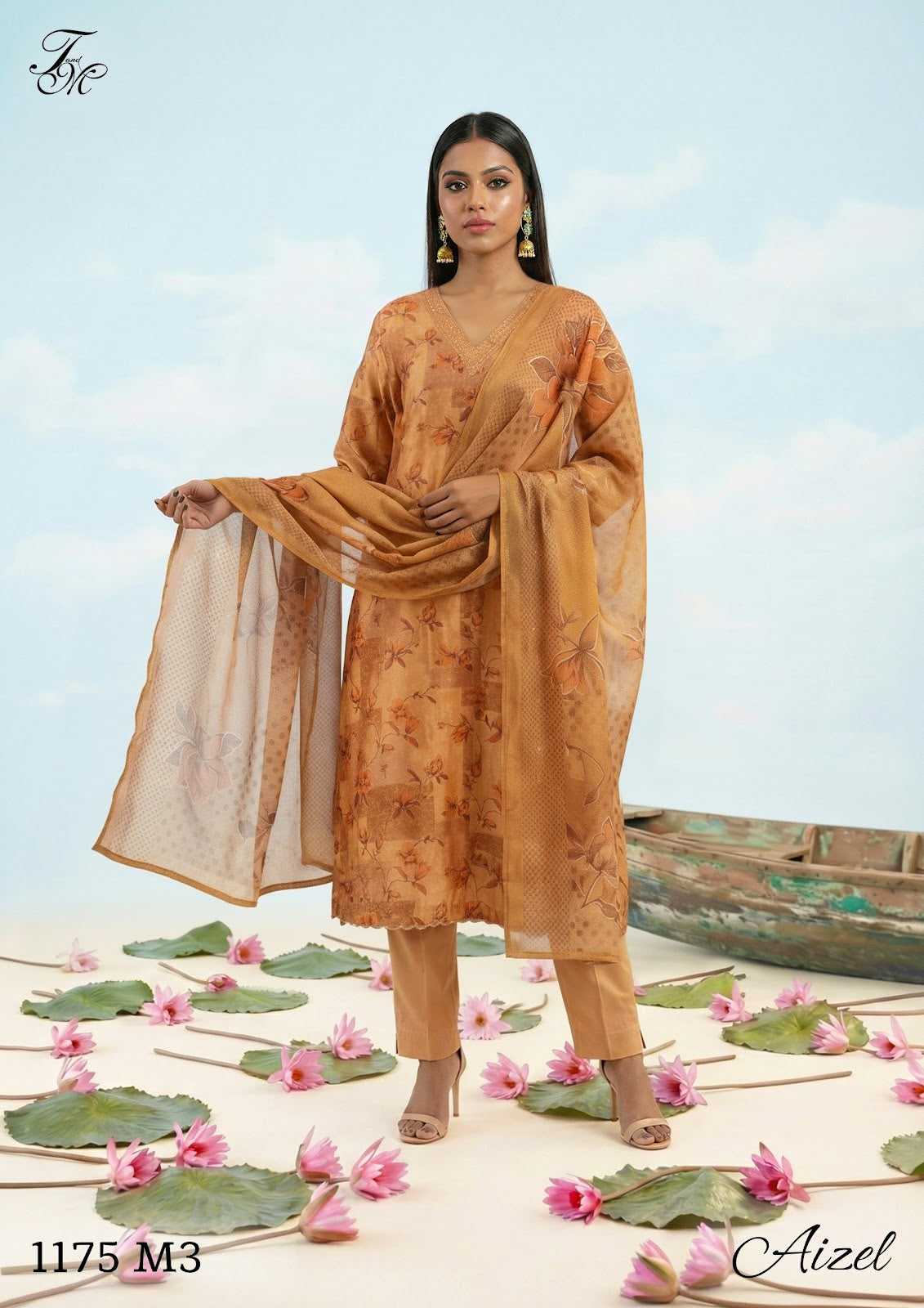 Aizel Tm Bemberg Muslin Pant Style Suits Supplier India