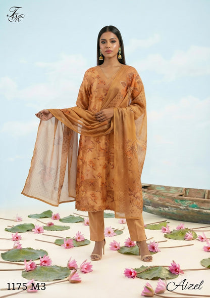 Aizel Tm Bemberg Muslin Pant Style Suits Supplier India