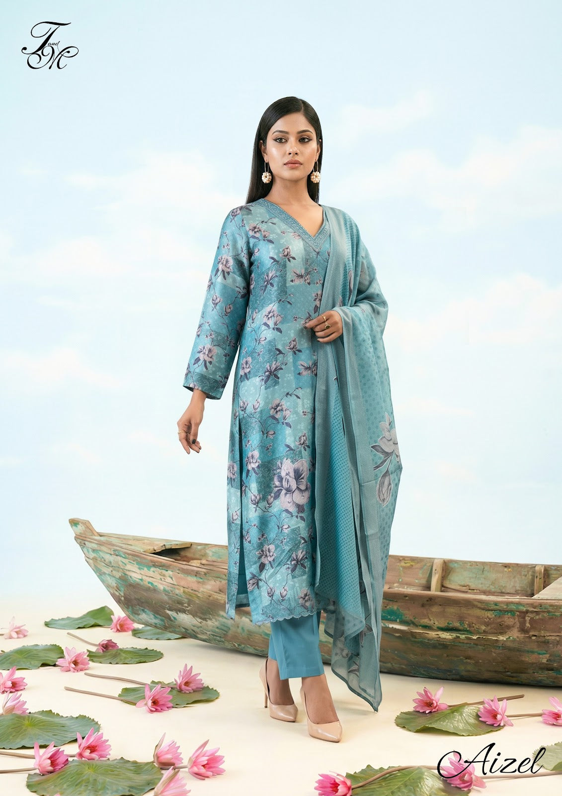 Aizel Tm Bemberg Muslin Pant Style Suits Supplier India