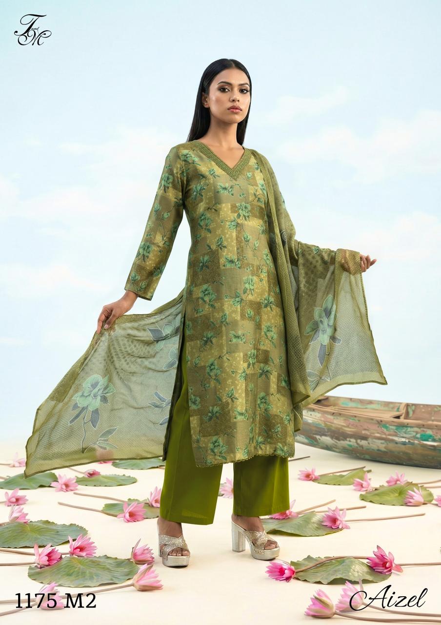 Aizel Tm Bemberg Muslin Pant Style Suits Supplier India