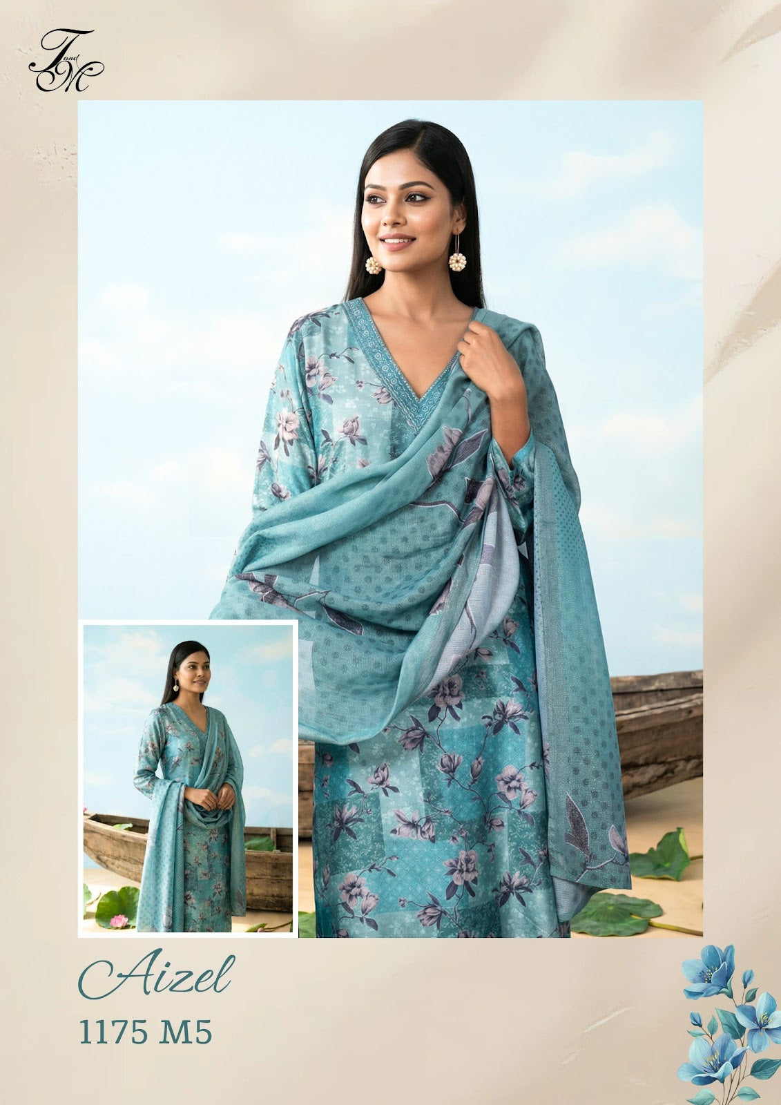 Aizel Tm Bemberg Muslin Pant Style Suits Supplier India
