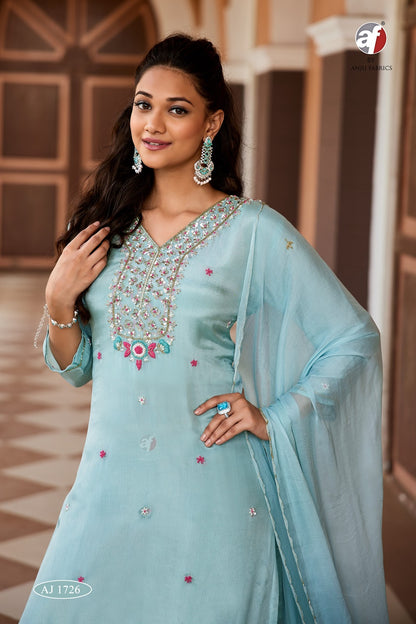 Aj 1726 Af Chinon Chiffon Readymade Sharara Suits Wholesaler