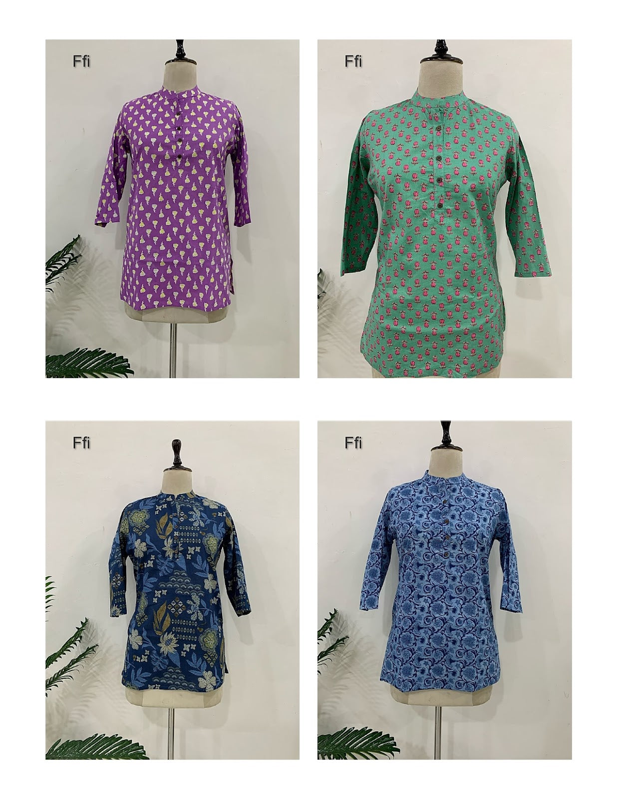 Aj Ffi Cambric Cotton Short Kurtis Manufacturer Ahmedabad