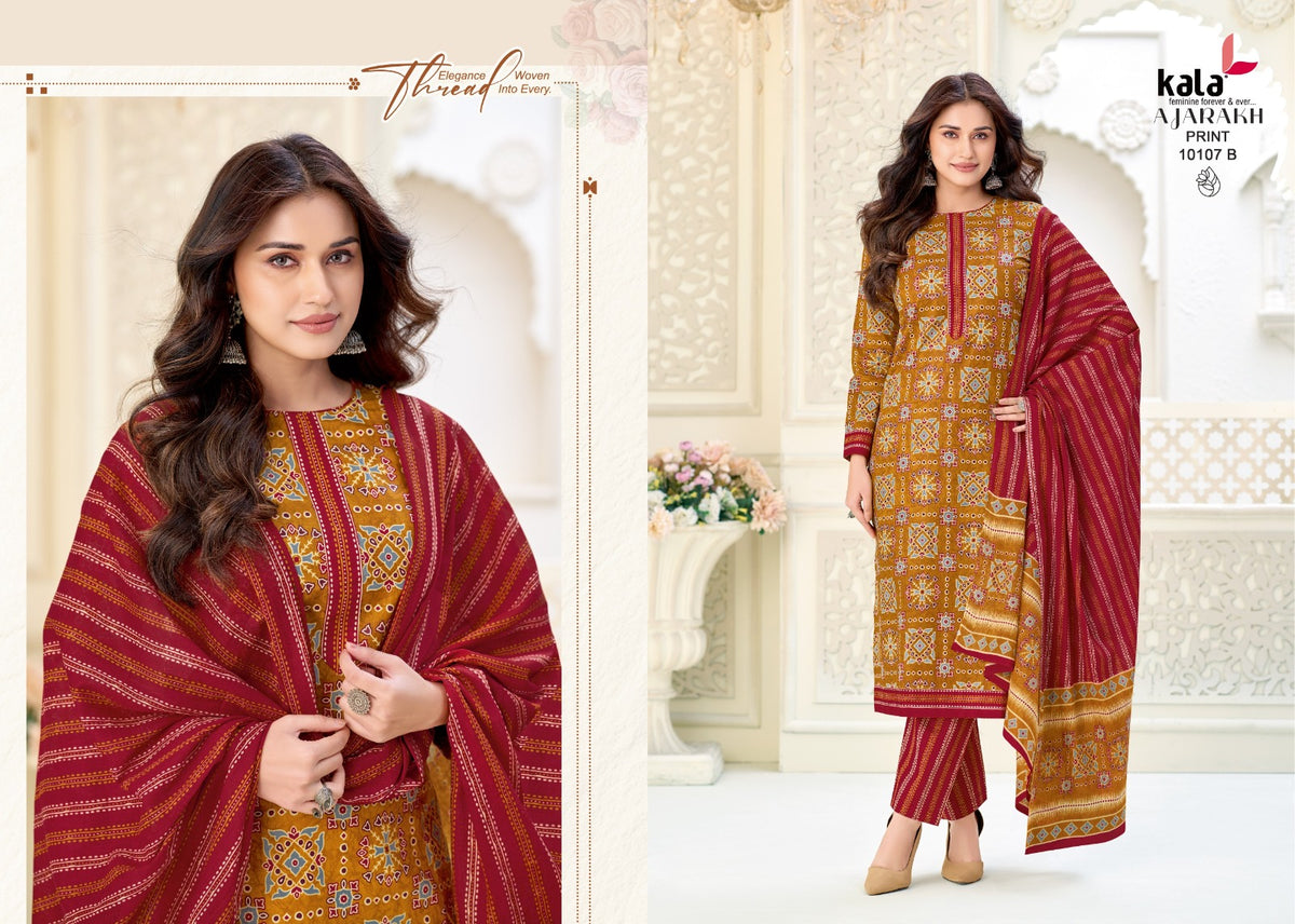 Ajarakh Print Vol 1 Kala Cotton Dress Material Wholesale