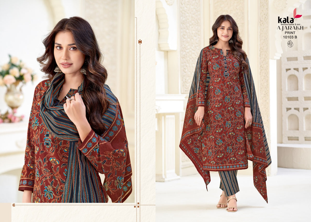 Ajarakh Print Vol 1 Kala Cotton Dress Material Wholesale