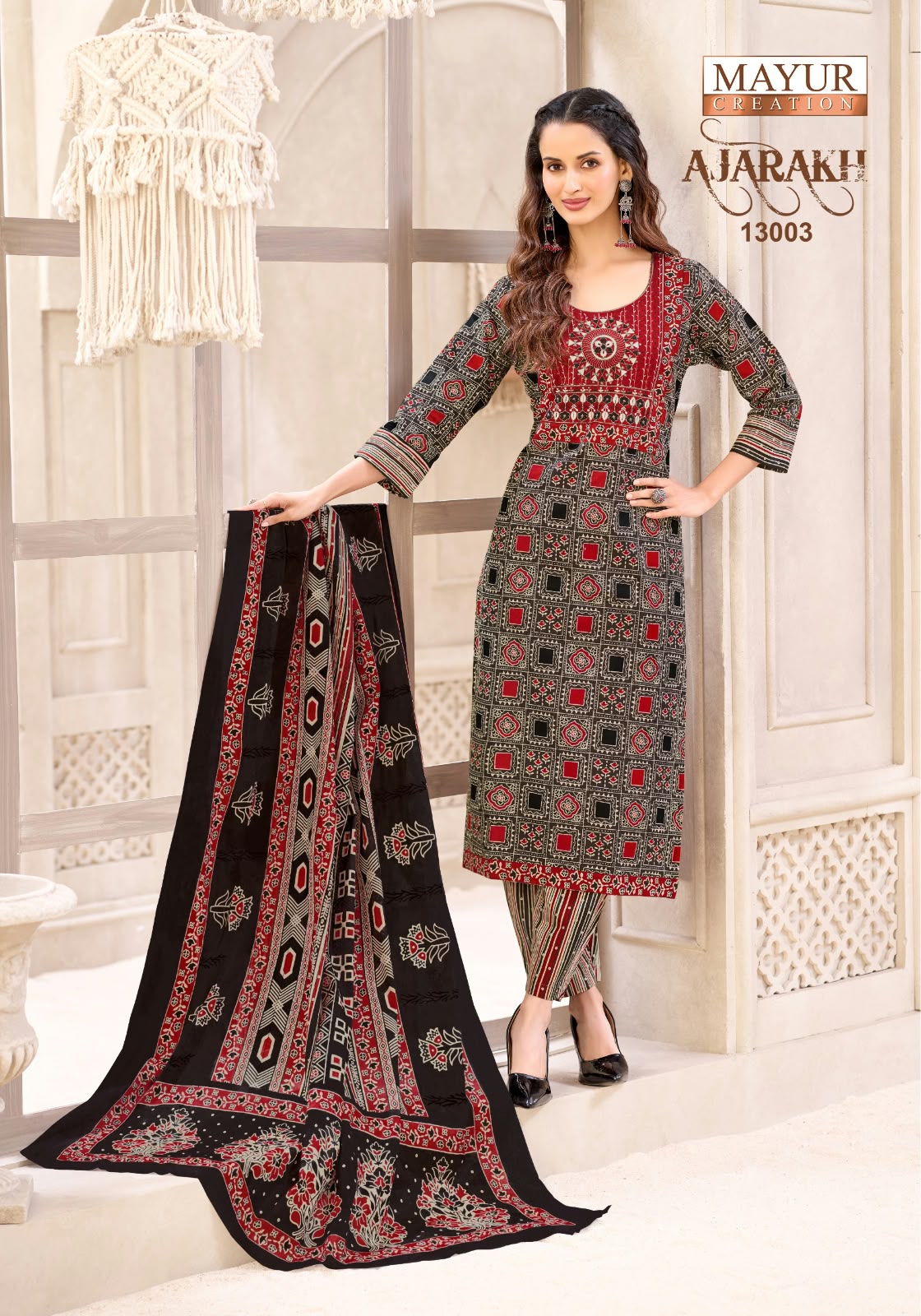 Ajarakh Vol 13 Mayur Creation Readymade Cotton Pant Suits Manufacturer Gujarat