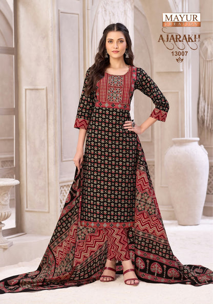 Ajarakh Vol 13 Mayur Creation Readymade Cotton Pant Suits Manufacturer Gujarat