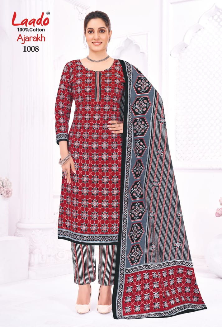 Ajarakh Vol 1 Laado Cotton Dress Material Manufacturer India