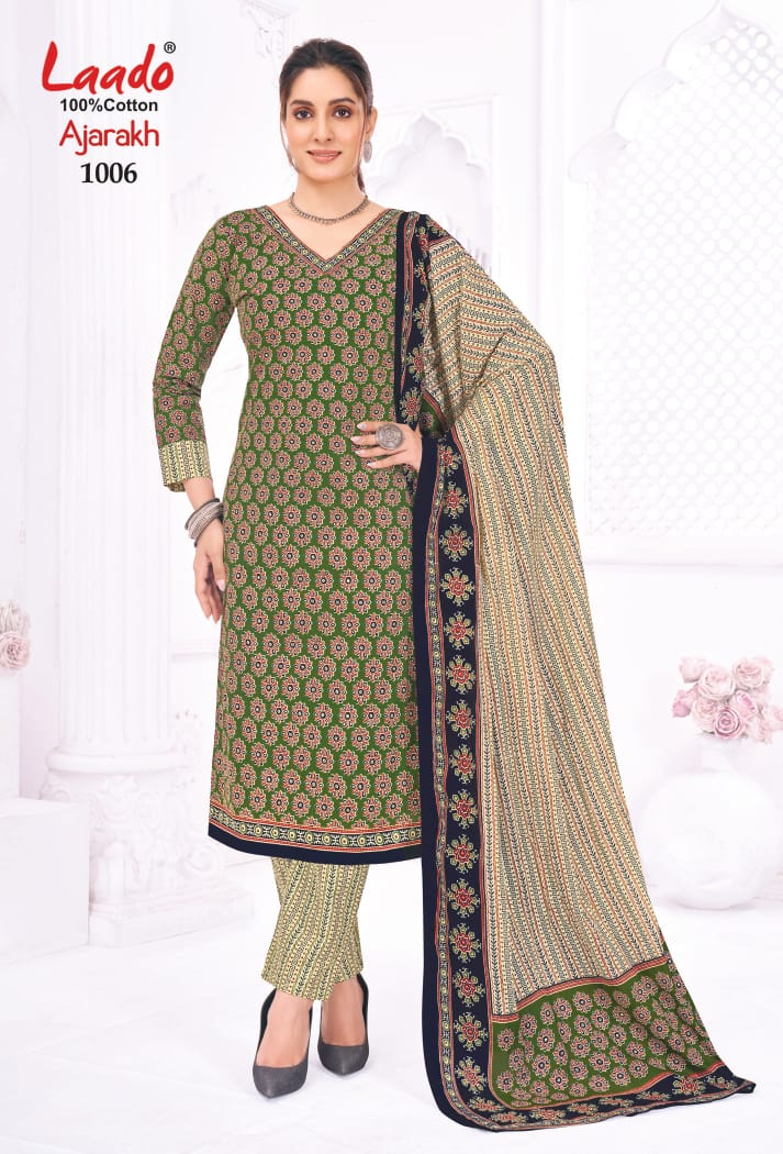 Ajarakh Vol 1 Laado Cotton Dress Material Manufacturer India