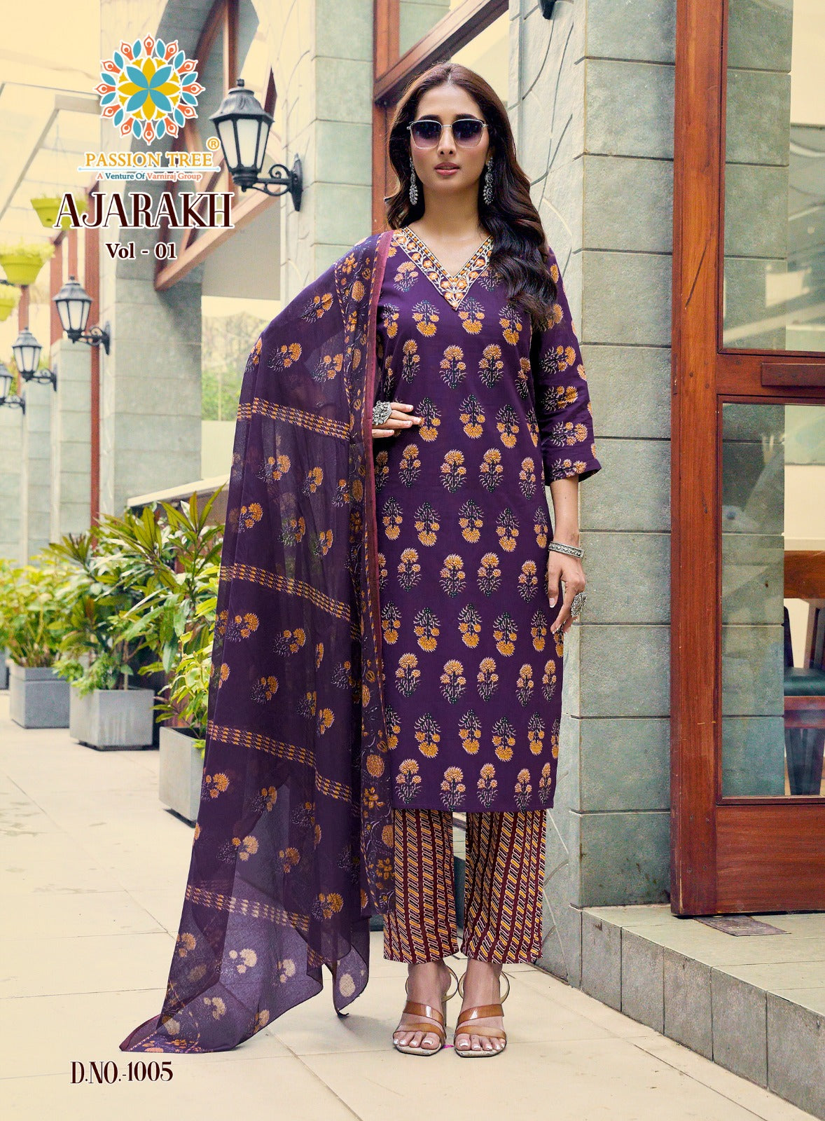 Ajarakh Vol 1 Passion Tree Readymade Cotton Pant Suits Exporter India