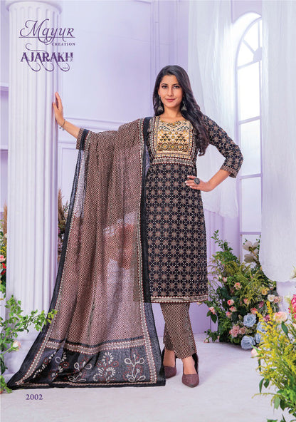 Ajarakh Vol 2 Mayur Creation Cotton Dress Material Wholesale Price