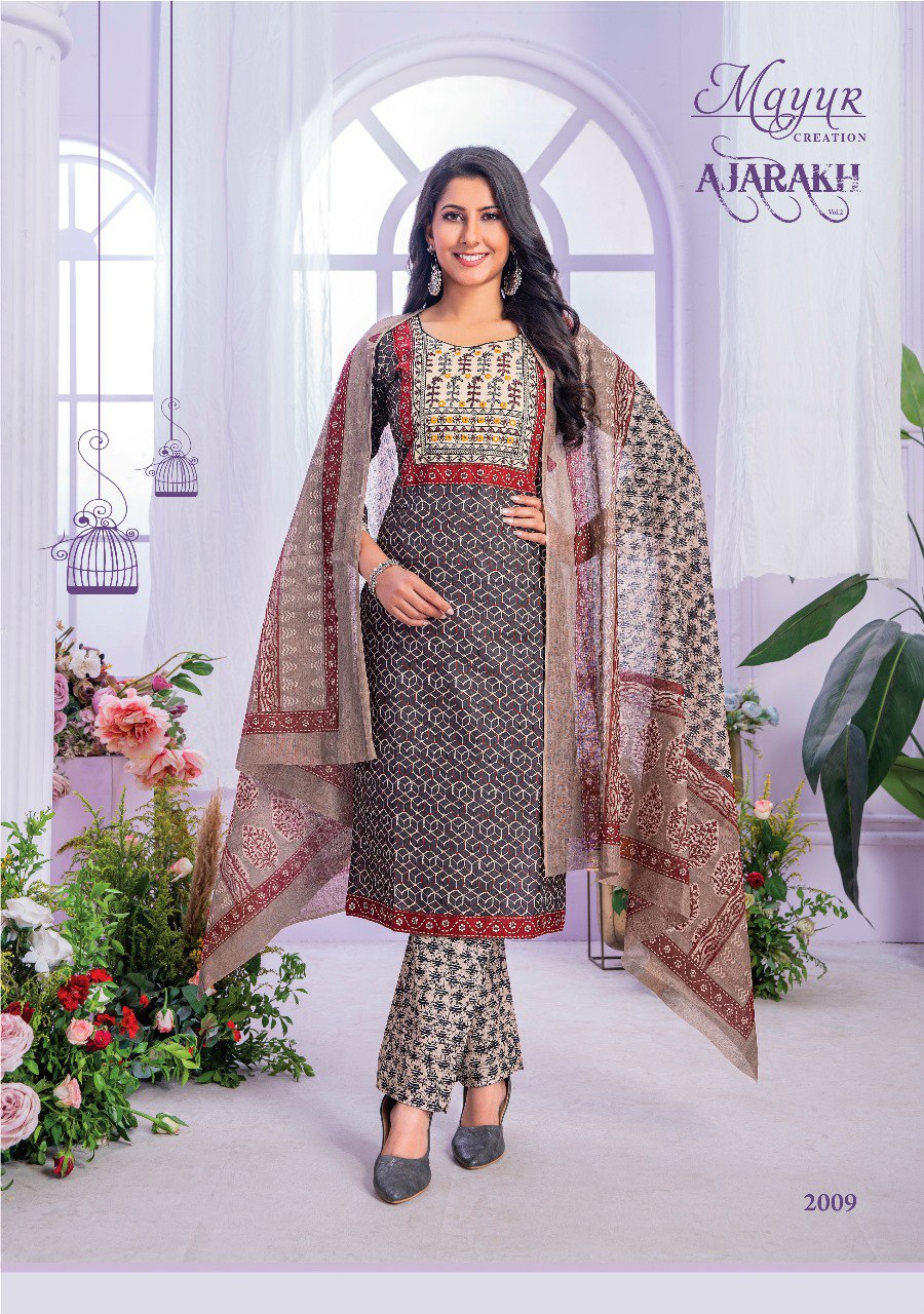 Ajarakh Vol 2 Mayur Creation Cotton Dress Material Wholesale Price