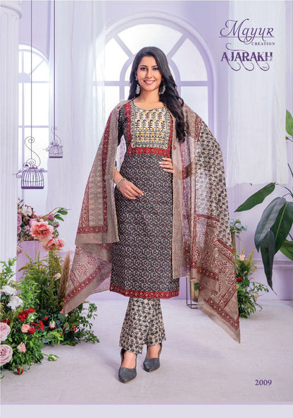 Ajarakh Vol 2 Mayur Creation Cotton Dress Material Wholesale Price