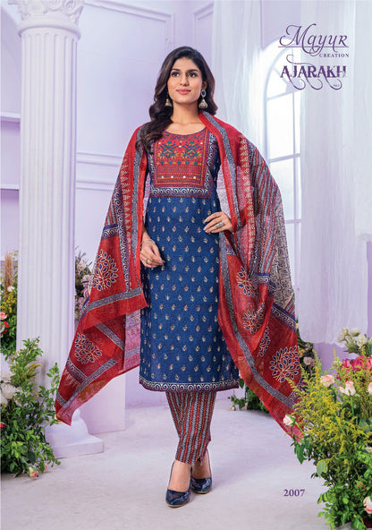 Ajarakh Vol 2 Mayur Creation Cotton Dress Material Wholesale Price