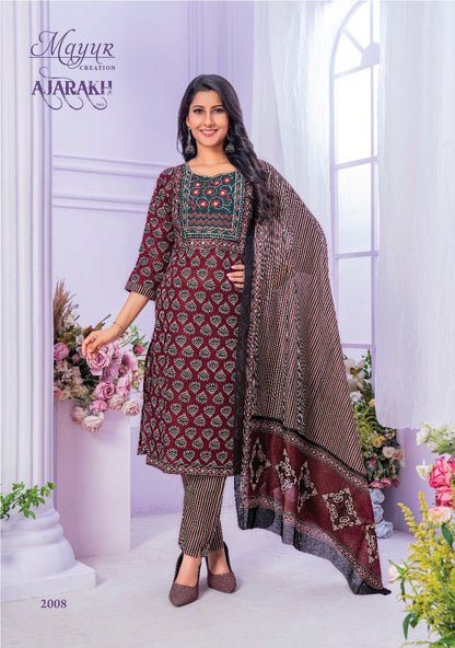 Ajarakh Vol 2 Mayur Creation Cotton Dress Material Wholesale Price