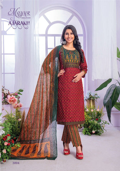 Ajarakh Vol 2 Mayur Creation Cotton Dress Material Wholesale Price