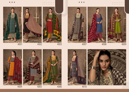 Ajarakh Vol 4 Mayur Creation Cotton Dress Material Manufacturer Gujarat