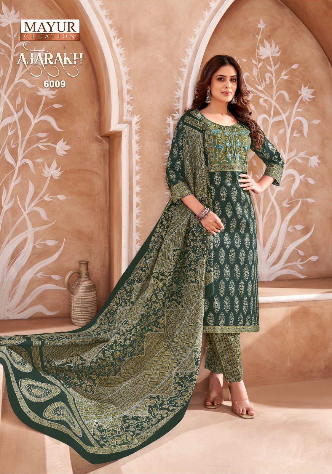 Ajarakh Vol 6 Mayur Creation Readymade Cotton Pant Suits Manufacturer Gujarat