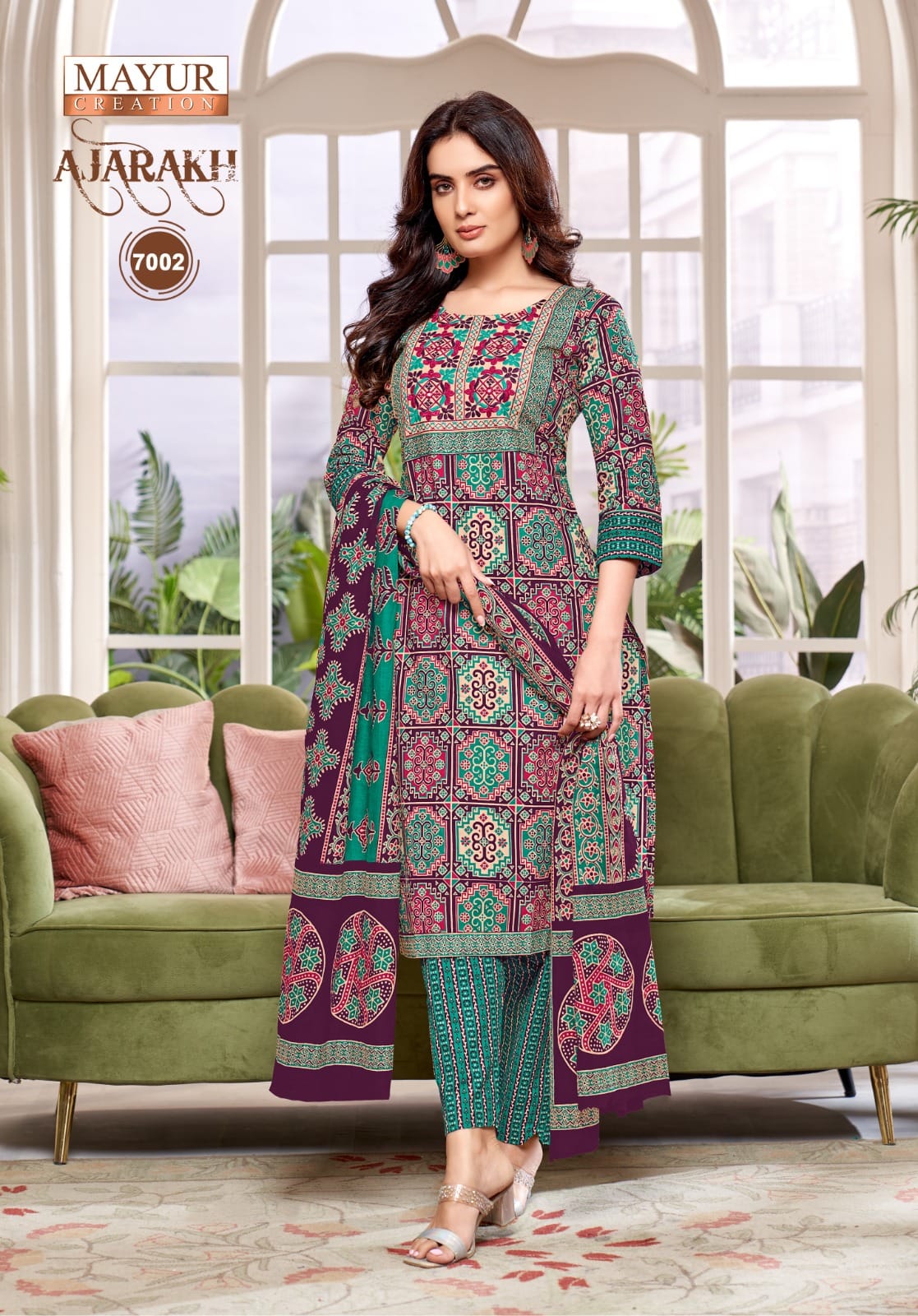 Ajarakh Vol 7 Mayur Creation Readymade Cotton Pant Suits Wholesaler Ahmedabad
