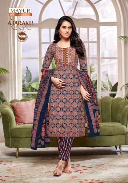 Ajarakh Vol 7 Mayur Creation Readymade Cotton Pant Suits Wholesaler Ahmedabad