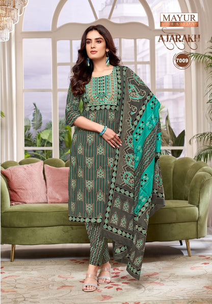 Ajarakh Vol 7 Mayur Creation Readymade Cotton Pant Suits Wholesaler Ahmedabad