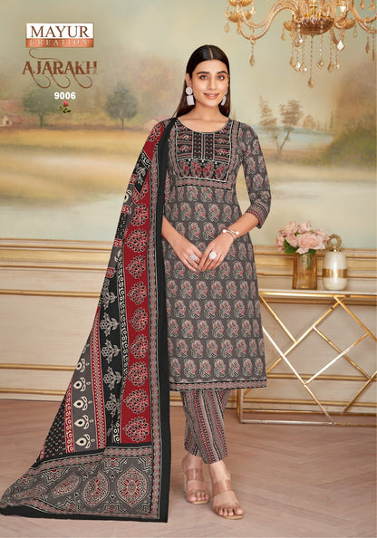 Ajarakh Vol 9 Mayur Creation Readymade Cotton Pant Suits Manufacturer India