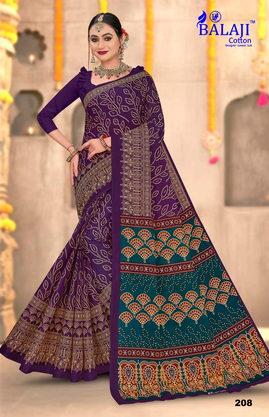 Ajark Bandhani Masleen Vol 2 Balaji Cotton Sarees Supplier Ahmedabad