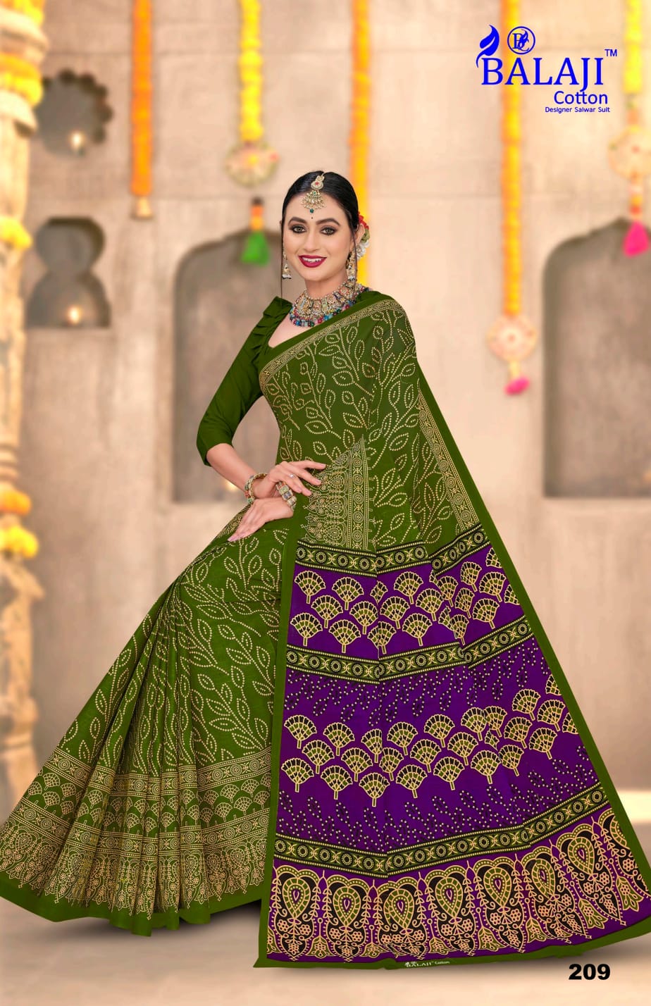 Ajark Bandhani Masleen Vol 2 Balaji Cotton Sarees Supplier Ahmedabad