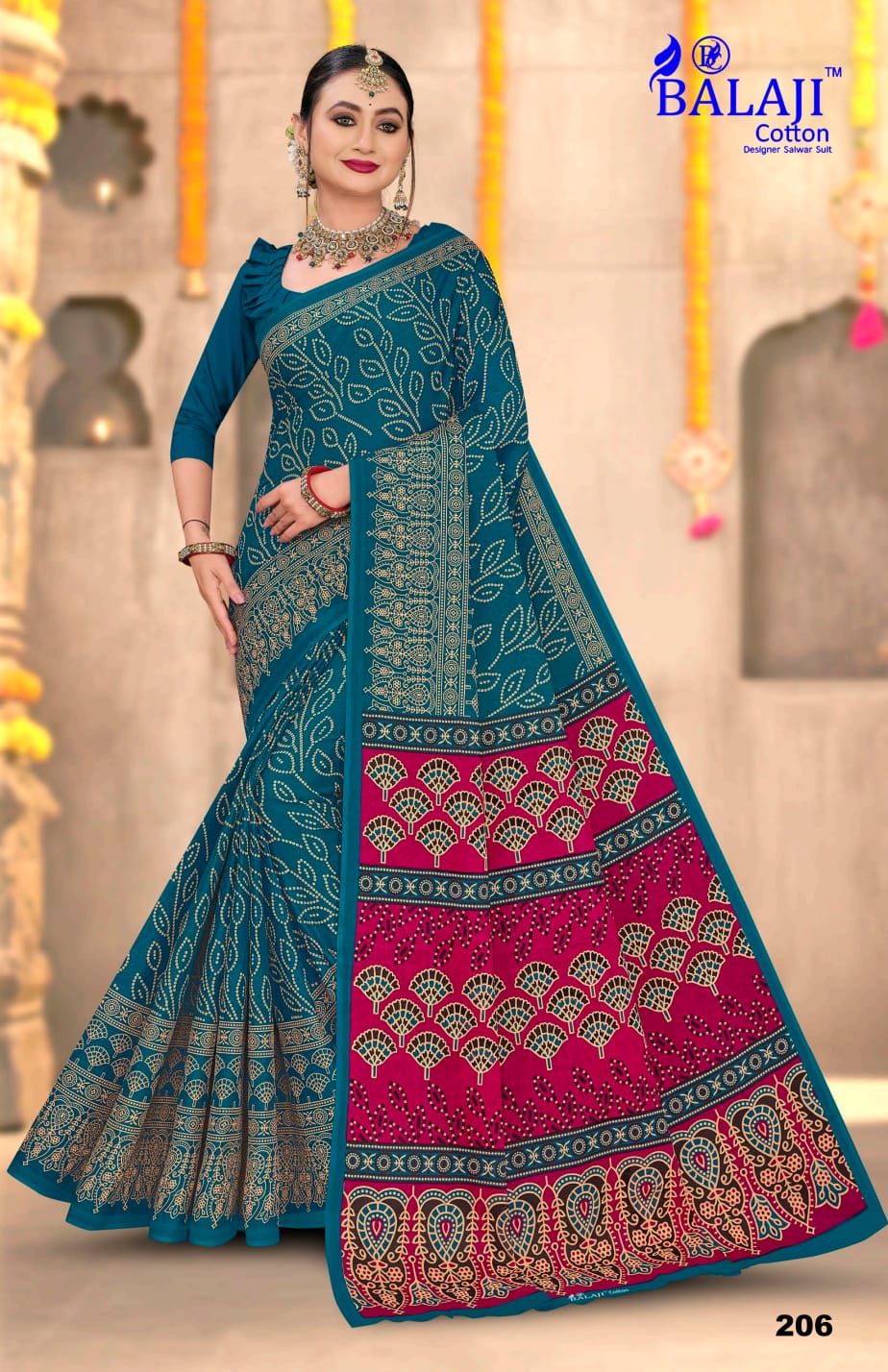 Ajark Bandhani Masleen Vol 2 Balaji Cotton Sarees Supplier Ahmedabad