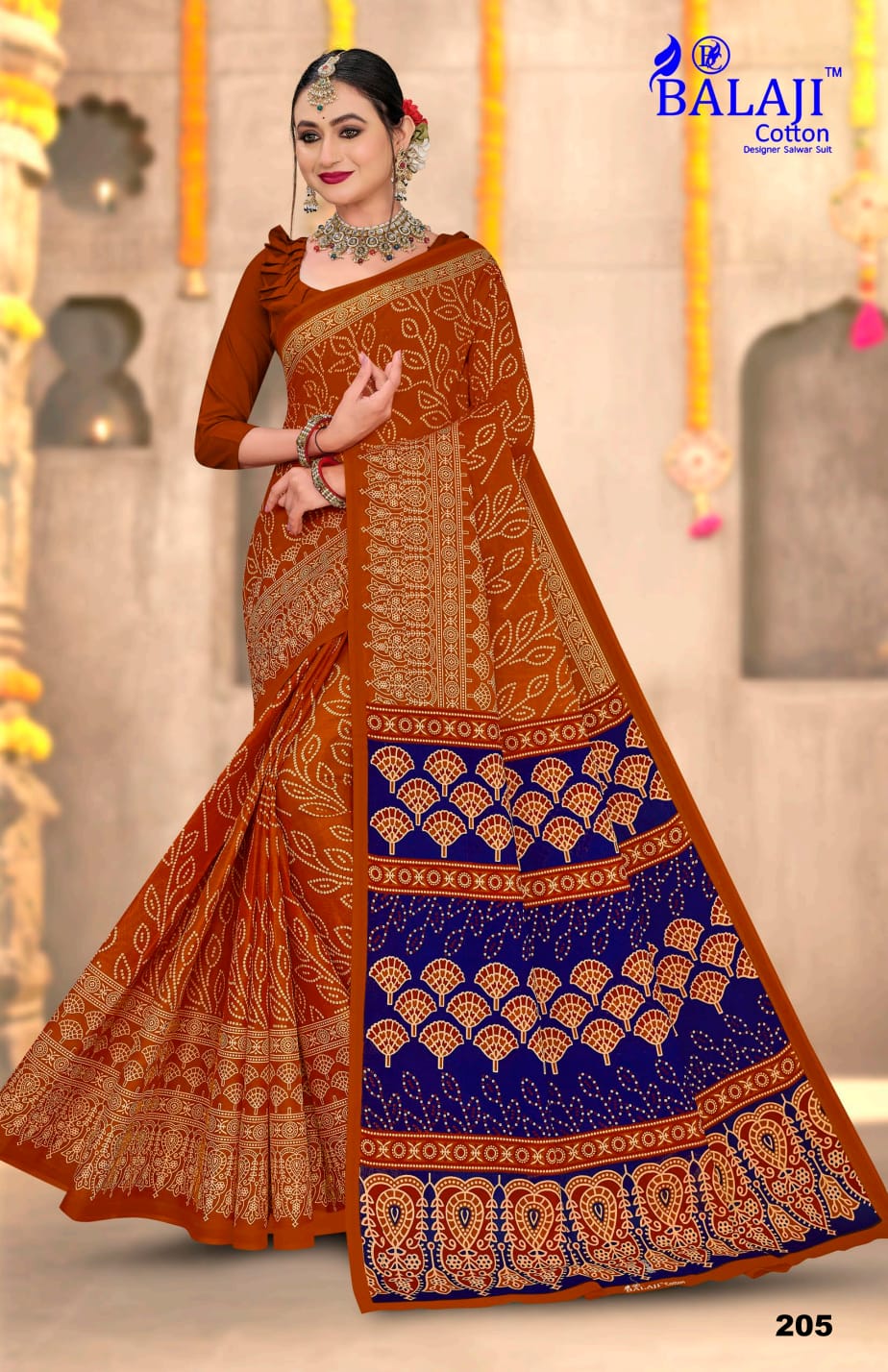 Ajark Bandhani Masleen Vol 2 Balaji Cotton Sarees Supplier Ahmedabad