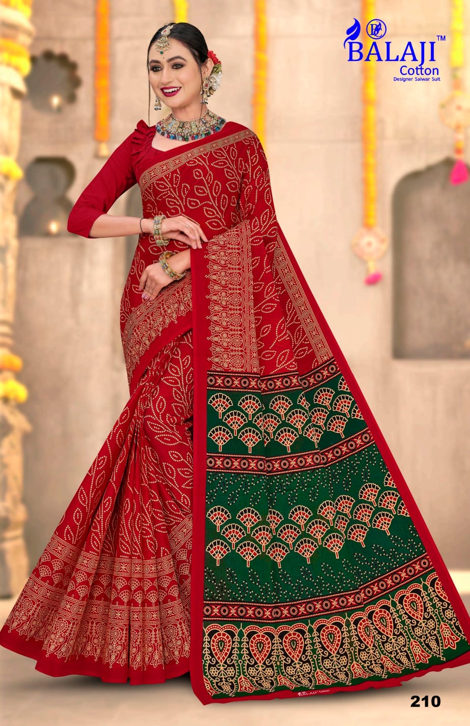Ajark Bandhani Masleen Vol 2 Balaji Cotton Sarees Supplier Ahmedabad