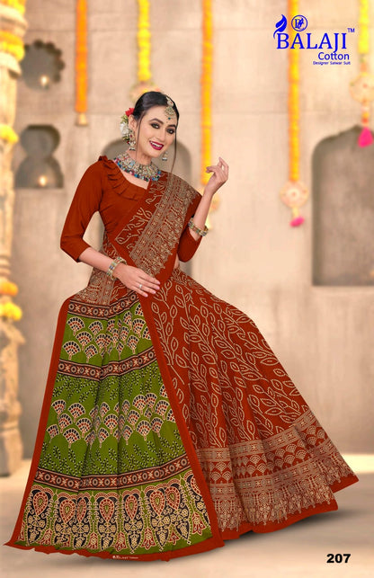 Ajark Bandhani Masleen Vol 2 Balaji Cotton Sarees Supplier Ahmedabad