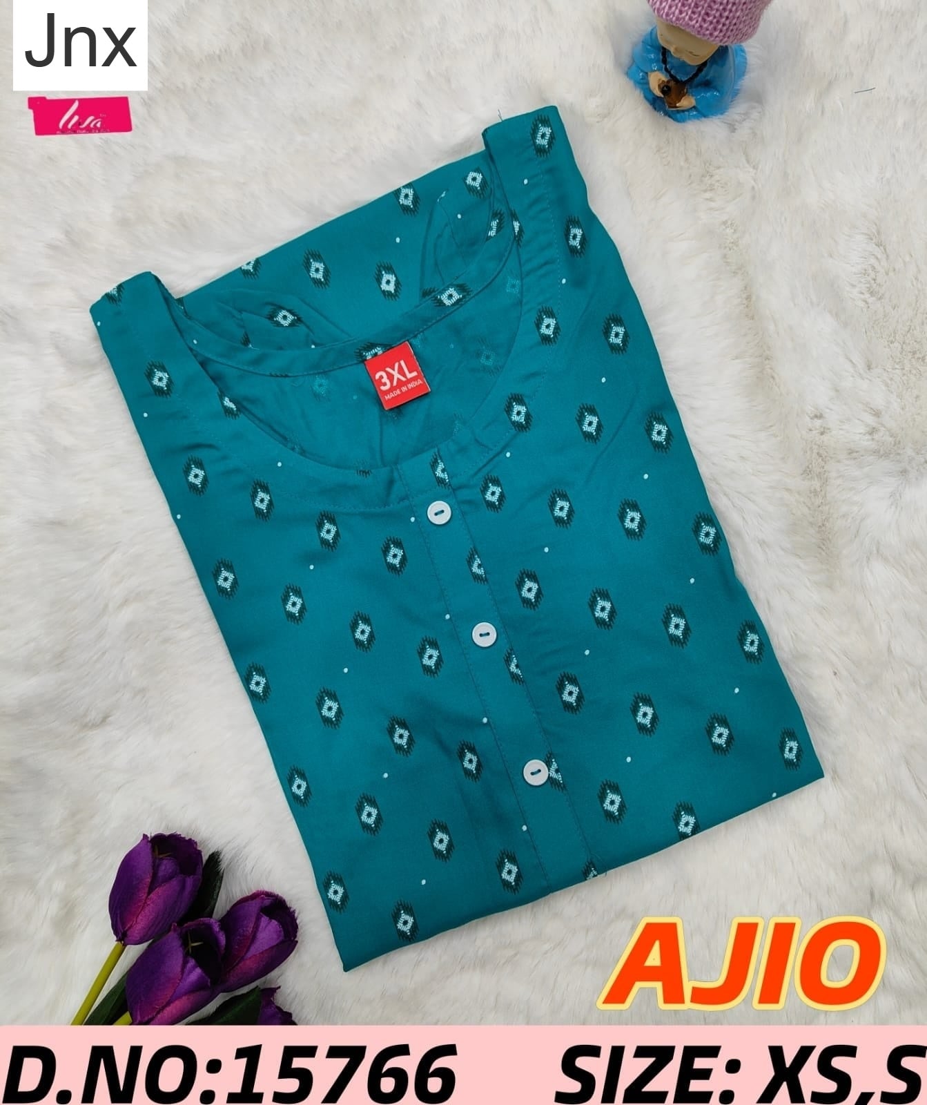 Ajio Liva 2306 Jnx Rayon Kurtis Supplier India