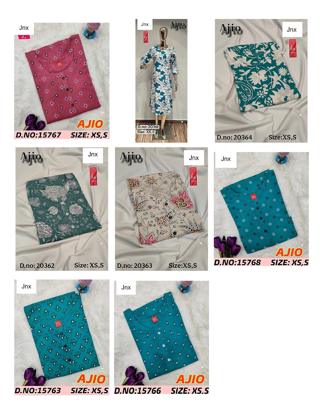 Ajio Liva Jnx Rayon Kurtis Wholesale Price