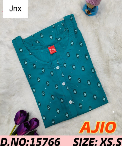 Ajio Liva Jnx Rayon Kurtis Wholesale Price