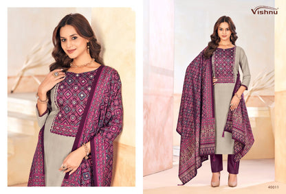 Ajjrak Gold Vol 2 Vishnu Impex Vetican Pant Style Suits Supplier