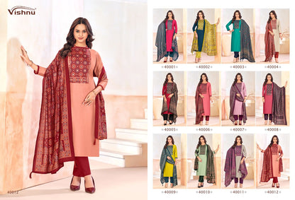 Ajjrak Gold Vol 2 Vishnu Impex Vetican Pant Style Suits Supplier