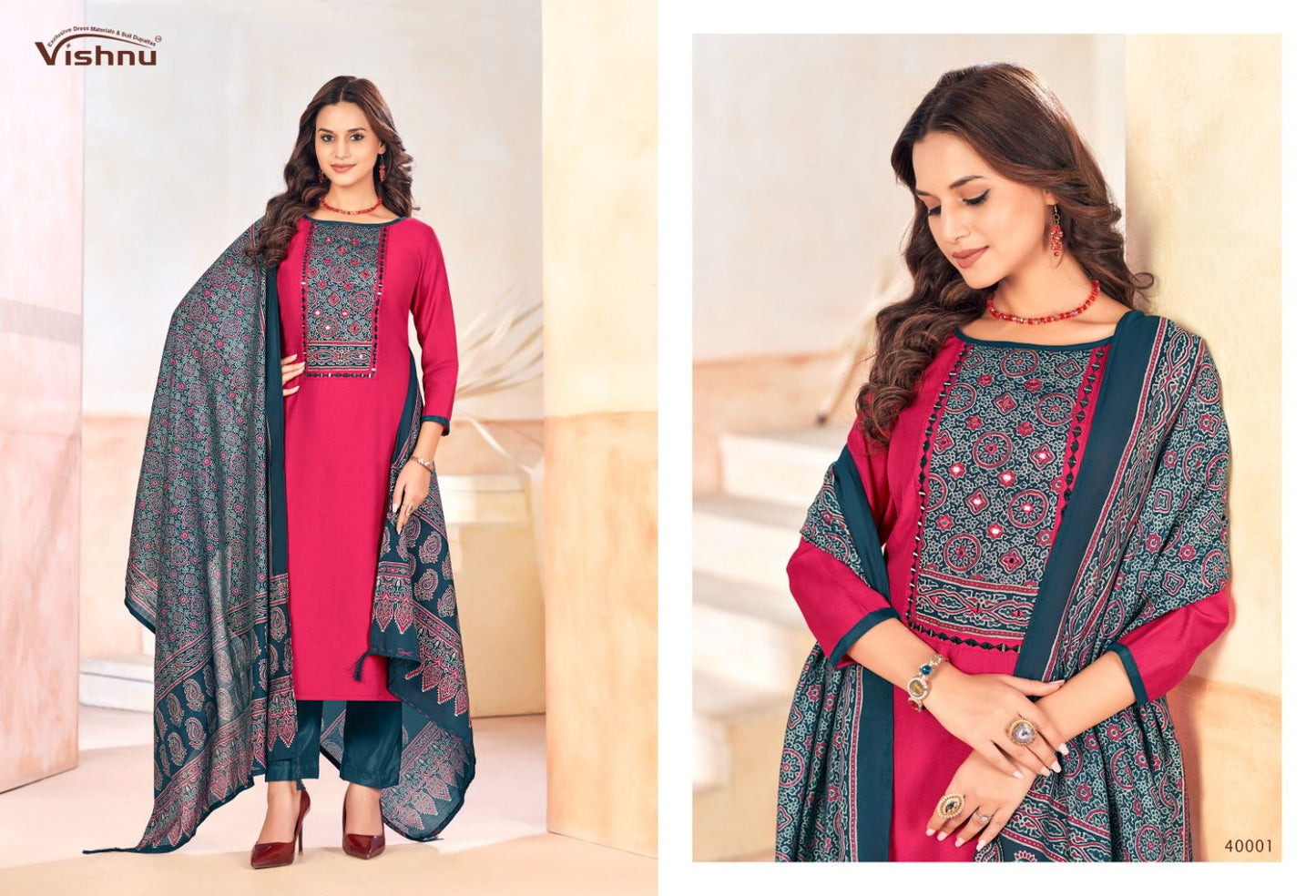 Ajjrak Gold Vol 2 Vishnu Impex Vetican Pant Style Suits Supplier